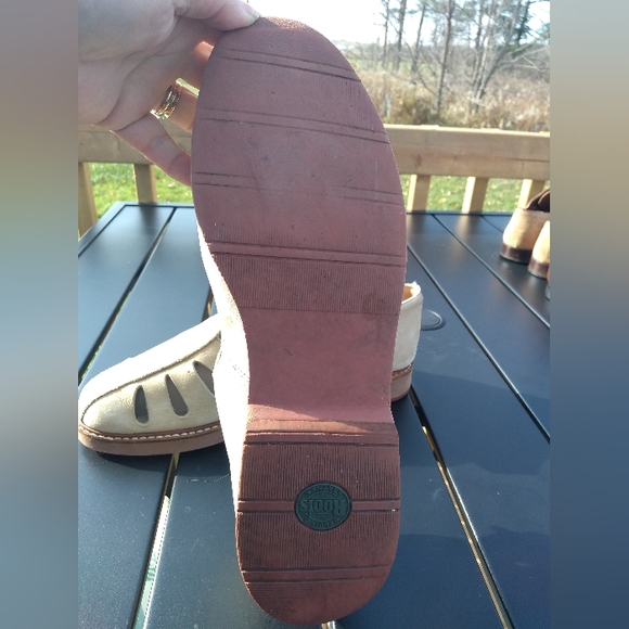 Men's Vintages Roots Leather Shoes, Sandals, Size 10.5D, Light Tan / Nude - Picture 9 of 13